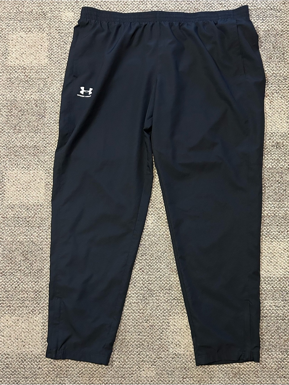 Under Armour Mens Black Loose Fit Athletic Track Pants Size 3XL Athleisure